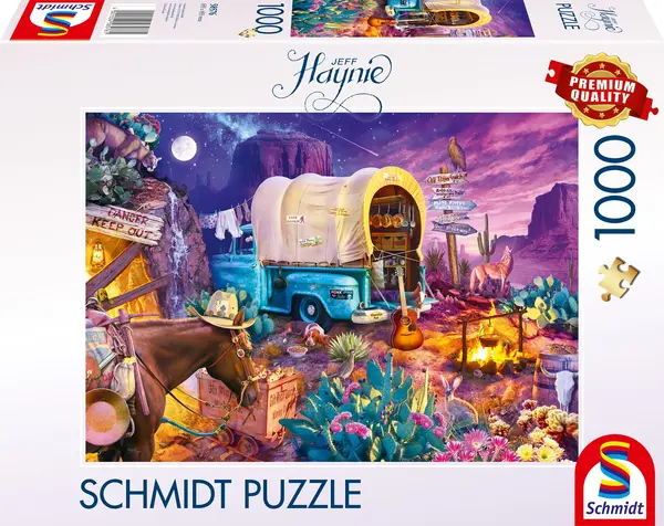 Puzzle Schmidt din 1000 piese - Camping în Vestul Sălbatic