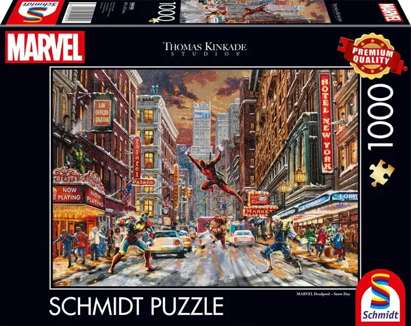 Puzzle Schmidt din 1000 piese - Ziua de zăpadă a lui Deadpool