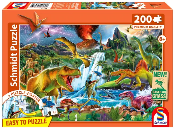 Puzzle Schmidt din 200 piese - Giganți preistorici