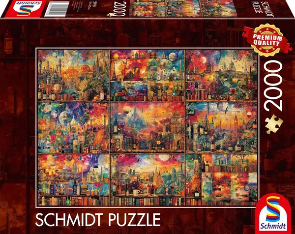 Puzzle Schmidt din 2000 piese - Excursii cu cărți și vin