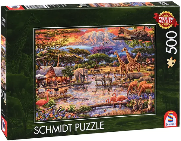 Puzzle Schmidt din 500 de piese - Paradisul de sub Muntele Kilimanjaro