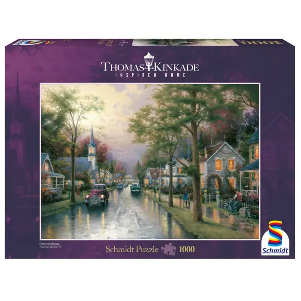 Puzzle Thomas Kinkade - Dimineata intr-un orasel, 1000 piese