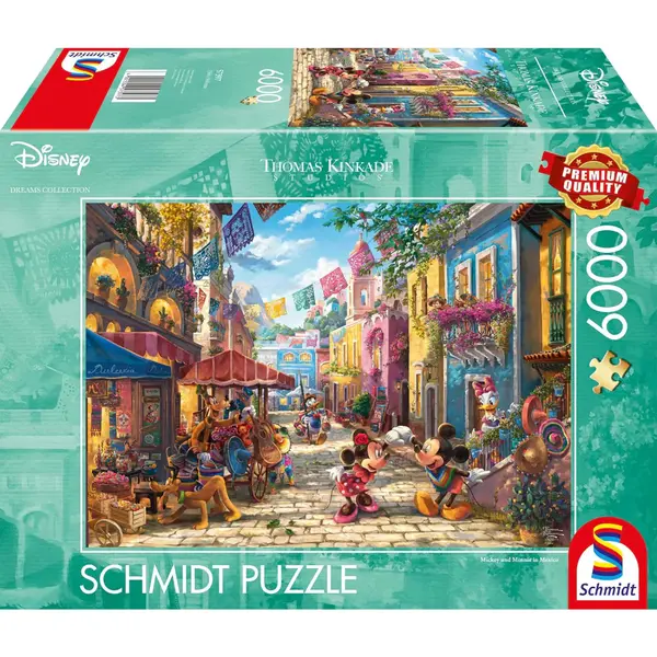 Puzzle Thomas Kinkade - Disney - Mickey si Minnie in Mexico 6000
