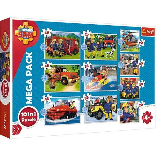 Puzzle Trefl 10 in 1 Fireman Sam Salvarile Pompierului Sam