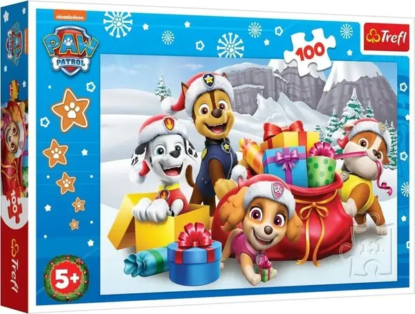PUZZLE TREFL 100 PIESE PATRULA CATELUSILOR CRACIUNUL ALATURI DE PATRULA