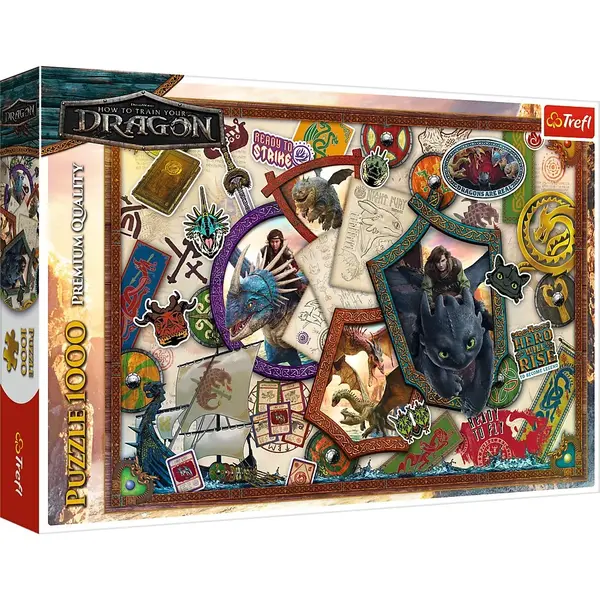 PUZZLE TREFL 1000 CUM SA ITI DRESEZI DRAGONUL EROII