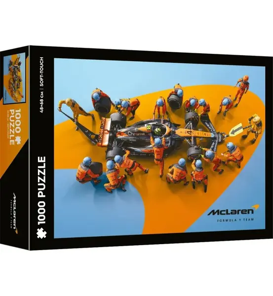 PUZZLE TREFL 1000 SOFT TOUCH AUTOMOBIL MCLAREN CEA MAI RAPIDA OPRIRE LA BOXE INREGISTRATA IN RECORD MONDIAL