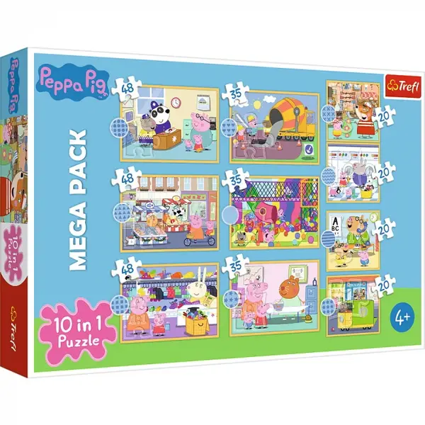 Puzzle Trefl 10in1 Intalneste-o pe Peppa Pig