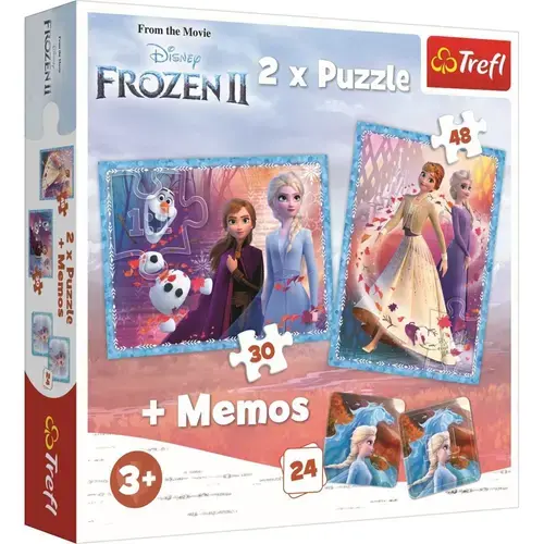 Puzzle Trefl 2 in 1 Disney Frozen II - Tinutul misterios, 78 piese
