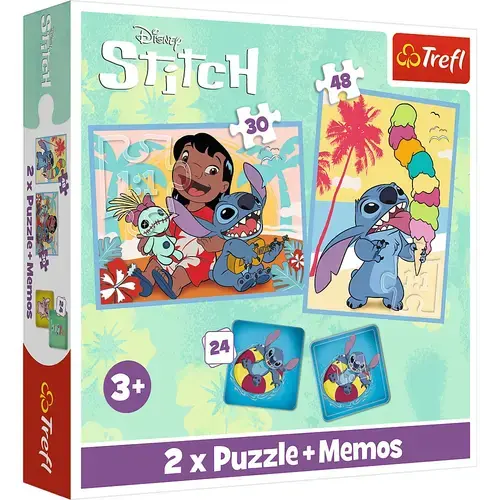 Puzzle Trefl 2 in 1 Memo Disney Stitch Lilo