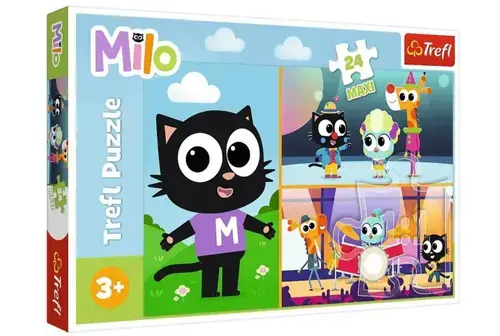 Puzzle Trefl 24 piese - Aventurile lui Milo Pisica