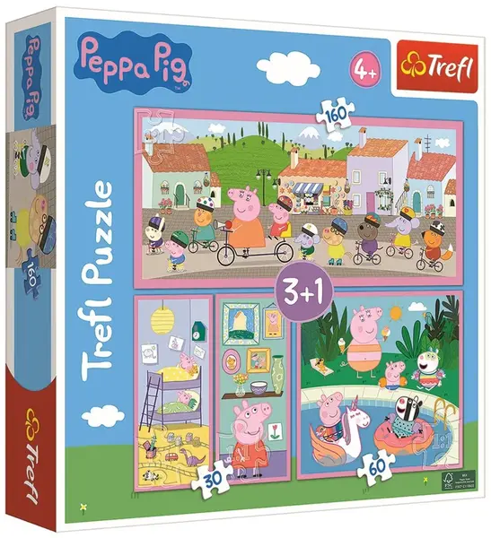 Puzzle Trefl 4 в 1 - Purcelușa Peppa