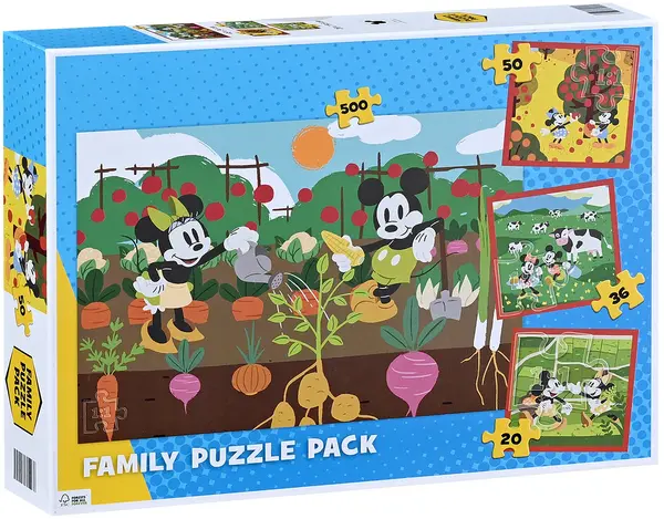 Puzzle Trefl 4 în 1 - Mickey și Minnie Mouse