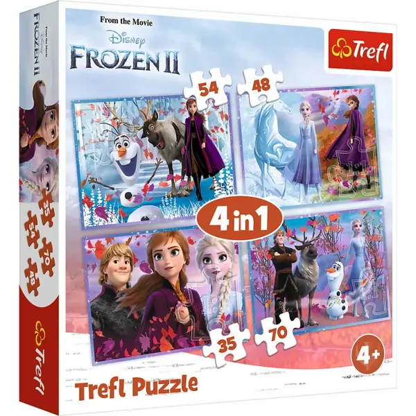 Puzzle Trefl 4in1 Frozen 2 - Calatorie Catre Necunoscut
