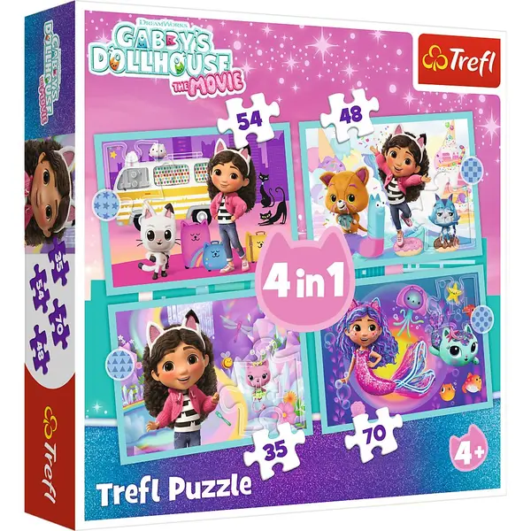 PUZZLE TREFL 4IN1 MAREA AVENTURA A LUI GABBY