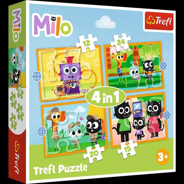 PUZZLE TREFL 4IN1 PLANETA MILO INTALNIRE CU MILO SI PRIETENII
