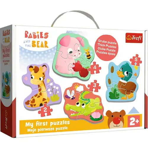 Puzzle Trefl Baby Clasic puii de animale, 14 Piese