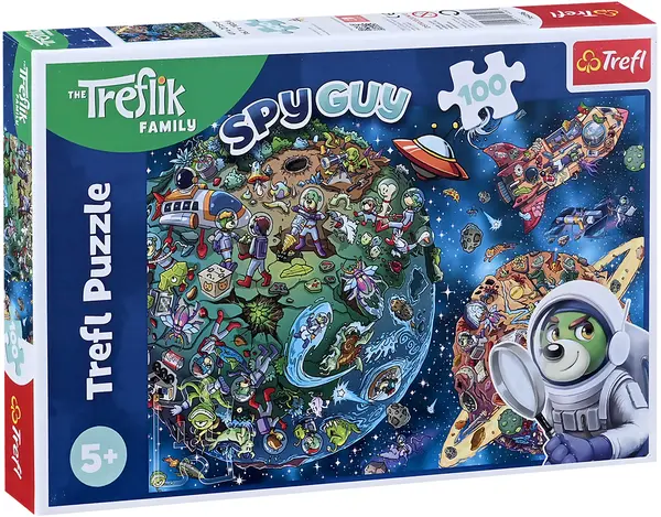 Puzzle Trefl cu 100 de piese - Trefl în spațiu