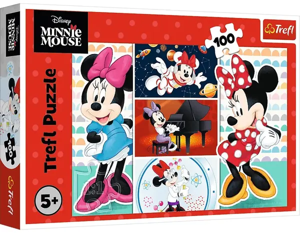 Puzzle Trefl din 100 piese - Amuzanta Minnie Mouse