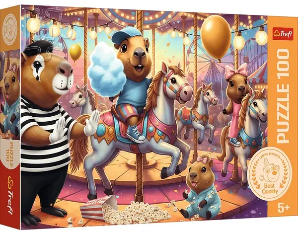 Puzzle Trefl din 100 piese -Capibara în vacanță