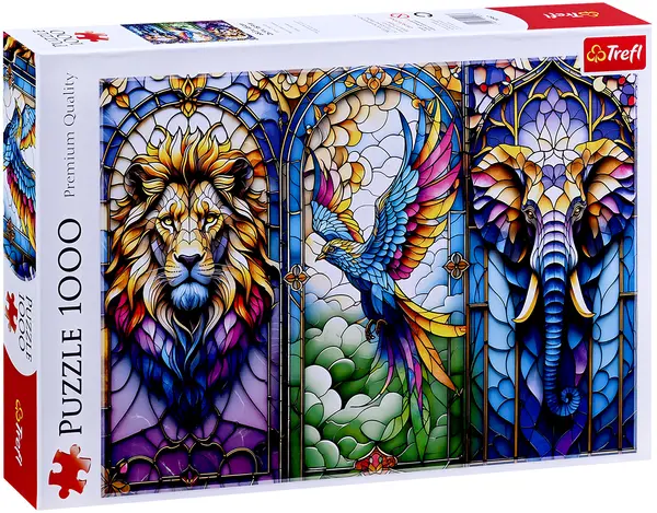 Puzzle Trefl din 1000 de piese - Vitralii cu animale