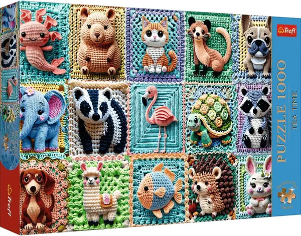 Puzzle Trefl din 1000 piese - Animale tricotate