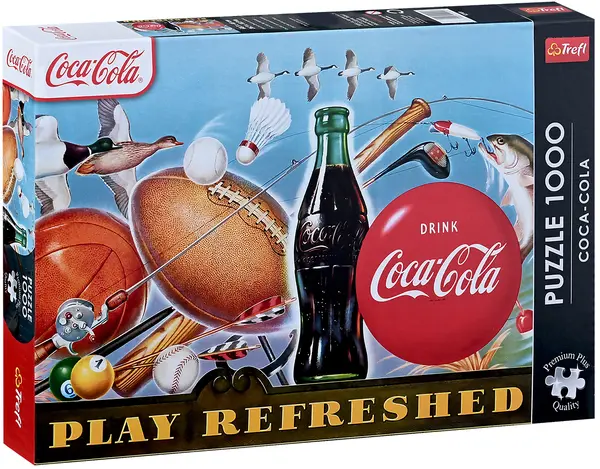 Puzzle Trefl din 1000 piese - Coca-Cola: Joacă-te revigorat