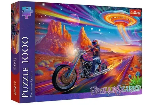 Puzzle Trefl din 1000 piese - Cu motocicleta in salbaticie