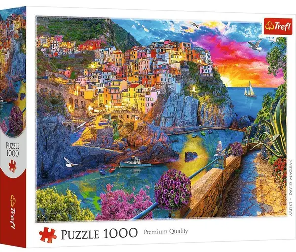 Puzzle Trefl din 1000 piese - Plimbare de seară în Cinque Terre