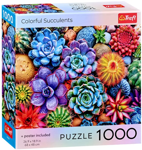 Puzzle Trefl din 1000 piese - Suculente colorate