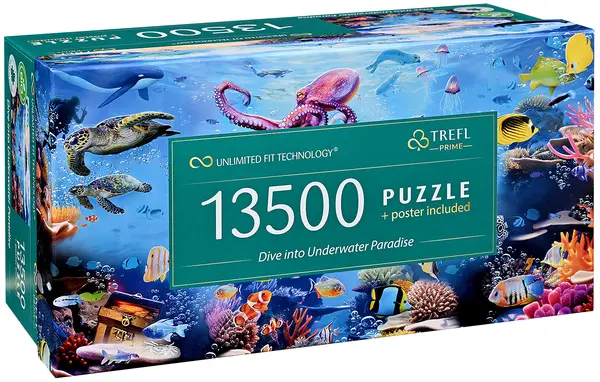 Puzzle Trefl din 13 500 de piese - Scufundări în paradisul subacvatic