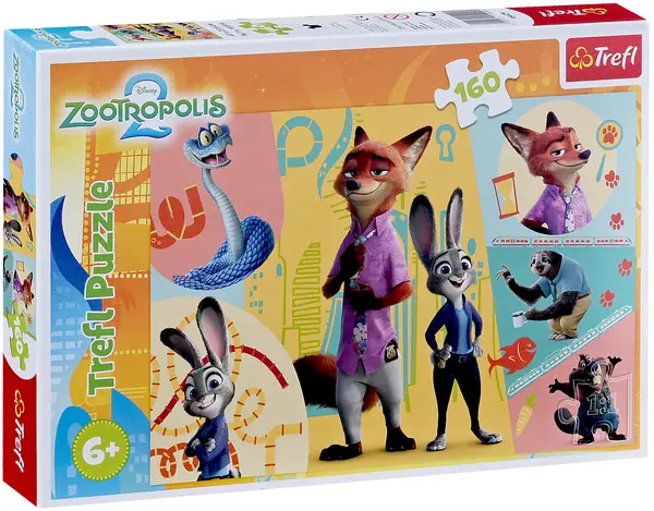 Puzzle Trefl din 160 de piese - Împreună în Zootropolis