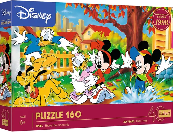 Puzzle Trefl din 160 piese - Mickey Mouse și prietenii: Joaca cu bălțile