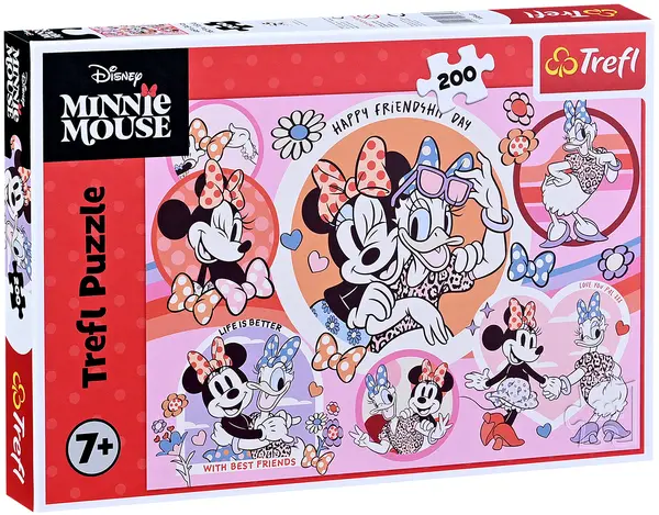 Puzzle Trefl din 200 piese - Obiceiurile lui Minnie Mouse