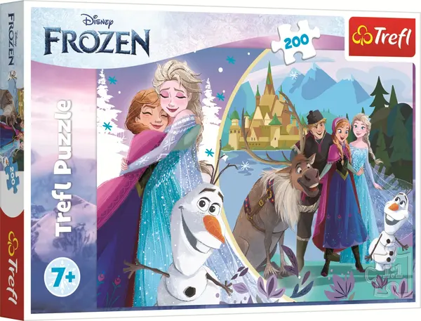Puzzle Trefl din 200 piese - Regatul de Gheață 2