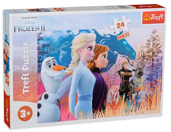 Puzzle Trefl din 24 de piese maxi - Regatul de gheata 2, Calatoria magica