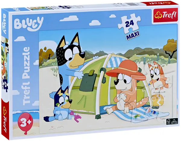 Puzzle Trefl din 24 de piese maxi - Ziua cea mare a lui Bluey