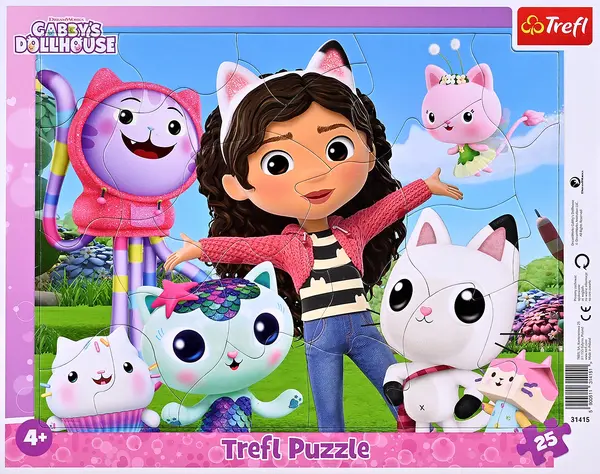 Puzzle Trefl din 25 de piese - Faceți cunoștință cu Gabby