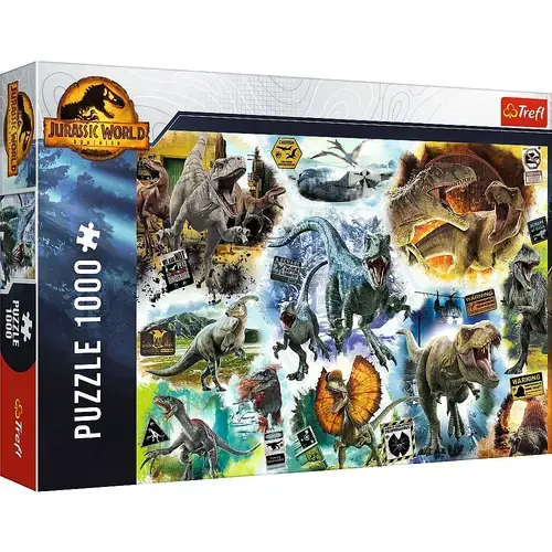 Puzzle Trefl Jurassic World, Pe urmele dinozaurilor, 1000 piese