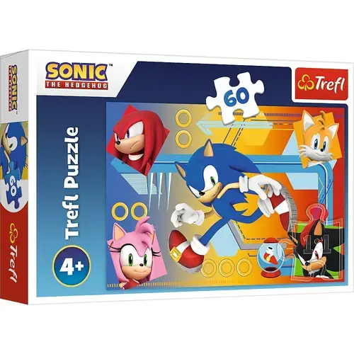 Puzzle Trefl Sonic In actiune, 60 piese