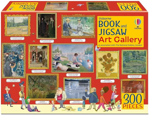 Puzzle Usborne din 300 piese - Galerie de artă