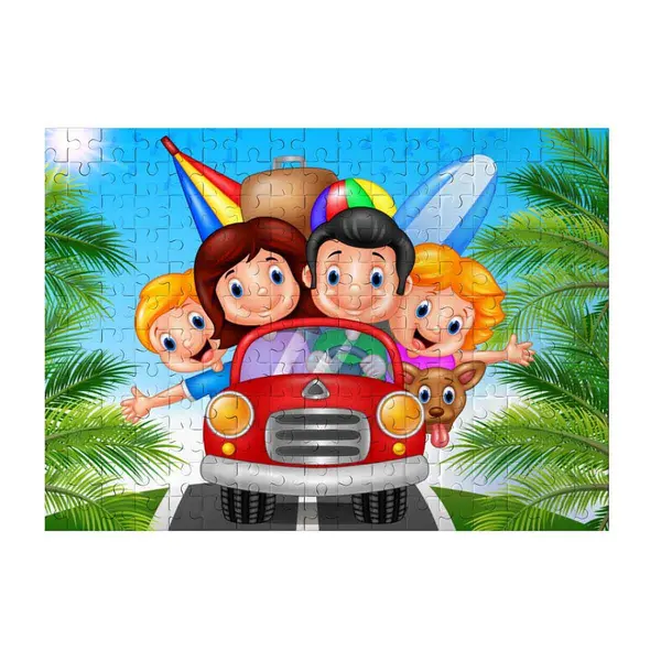 Puzzle Witty Puzzlezz, 100 piese, Vacanta in familie