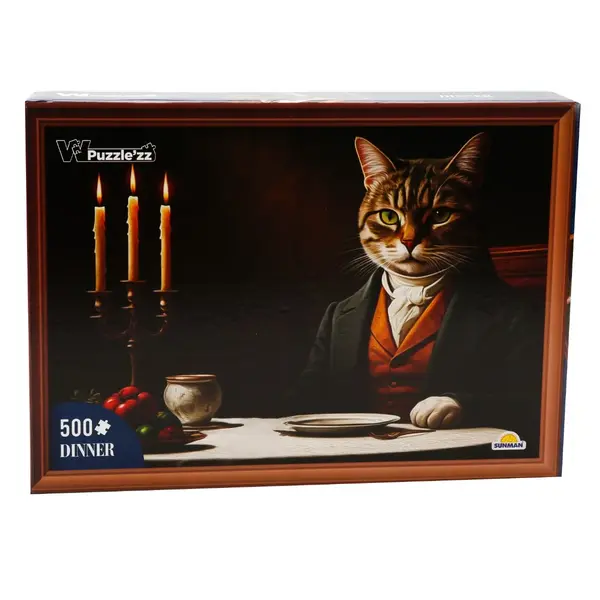 Puzzle Witty Puzzlezz, Pisica in costum, 500 piese