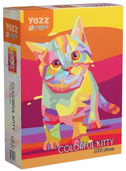 Puzzle Yazz Puzzle din 1000 piese - Pisicuță colorată