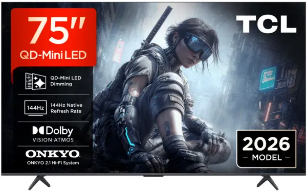 QD-MiniLED TV 4K 75''(189 cm) TCL 75T8D QD-MiniLED TV 4K 75''(189 cm) TCL 75T8D
