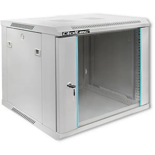 QOLTEC Cabinet metalic, Qoltec, 19inch, 9U, 600x500x600, Gri