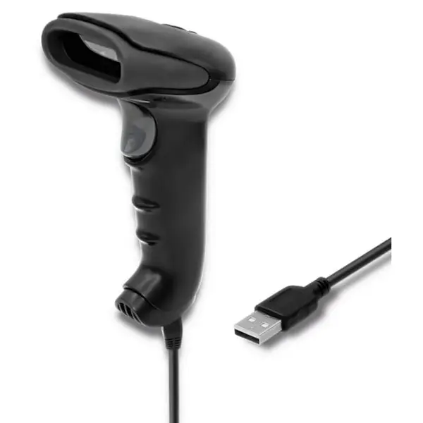 QOLTEC Cititor De Coduri De Bare Qoltec 50866, Matrice: Ccd, Lungime Cablu: 1.8 m, Tip Scanner: Cablat, Tipuri De Coduri Citite: 1D, 161.5 x 77 x 88 mm, Negru