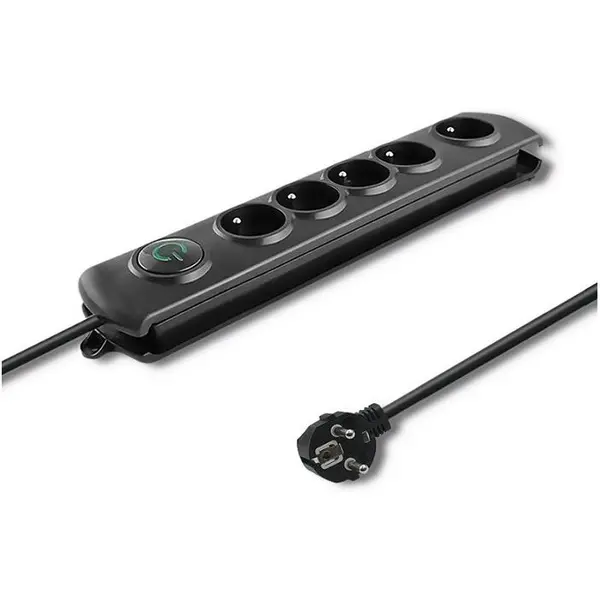 QOLTEC Prelungitor Qoltec , 5 Prize , 1,8m , Negru