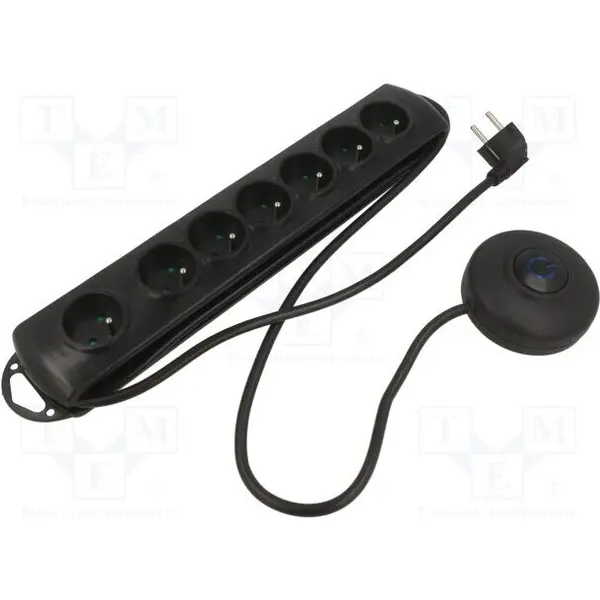 QOLTEC Prelungitor Qoltec , 7 prize , negru