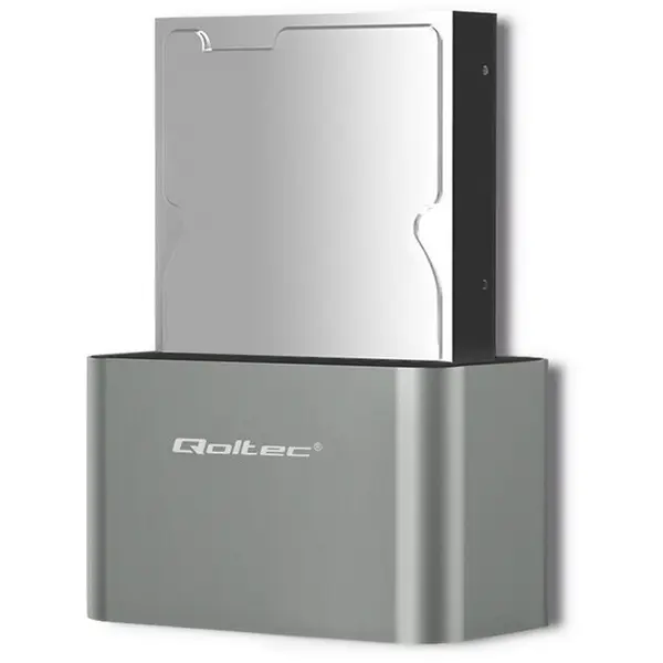 QOLTEC Statie de andocare Qoltec HDD/SSD, 2,5-3,5 SATA , USB 3.0, Gri